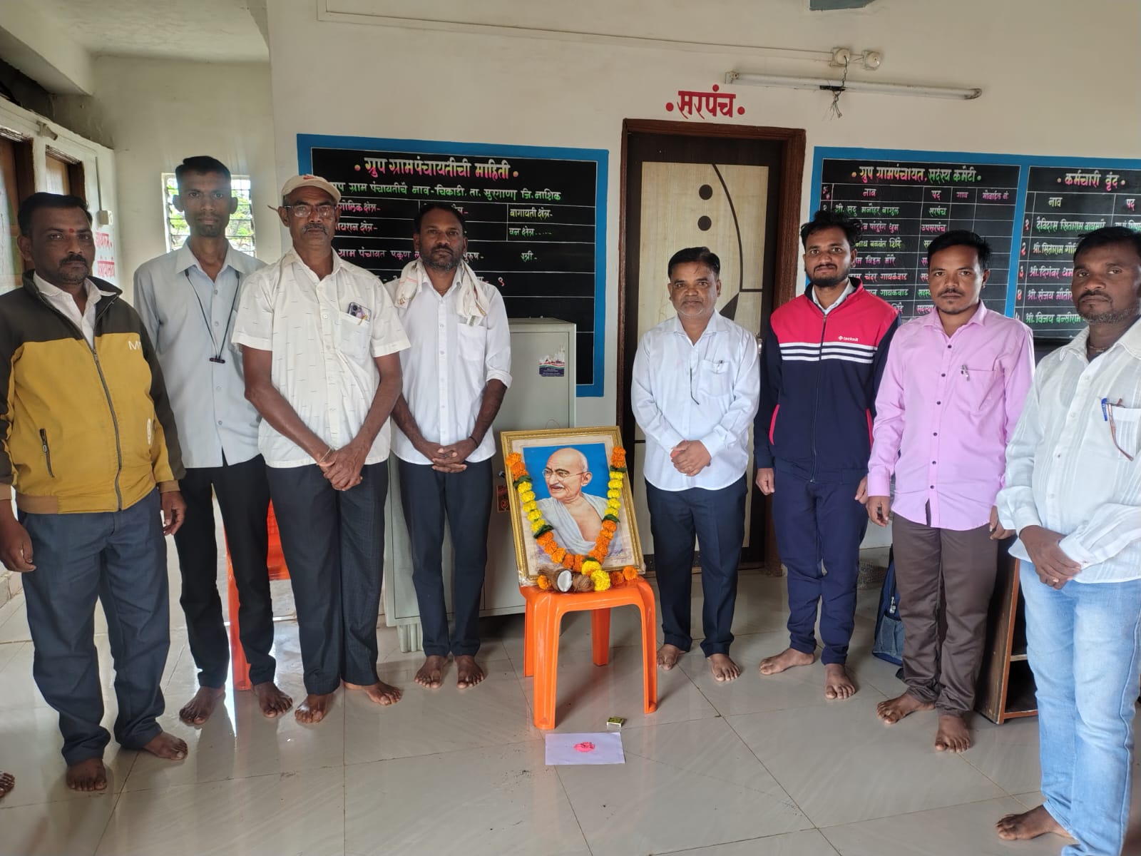 ग्रुप ग्रामपंचायत चिकाडी मध्ये गांधी जयंती साजरा करण्यात आली